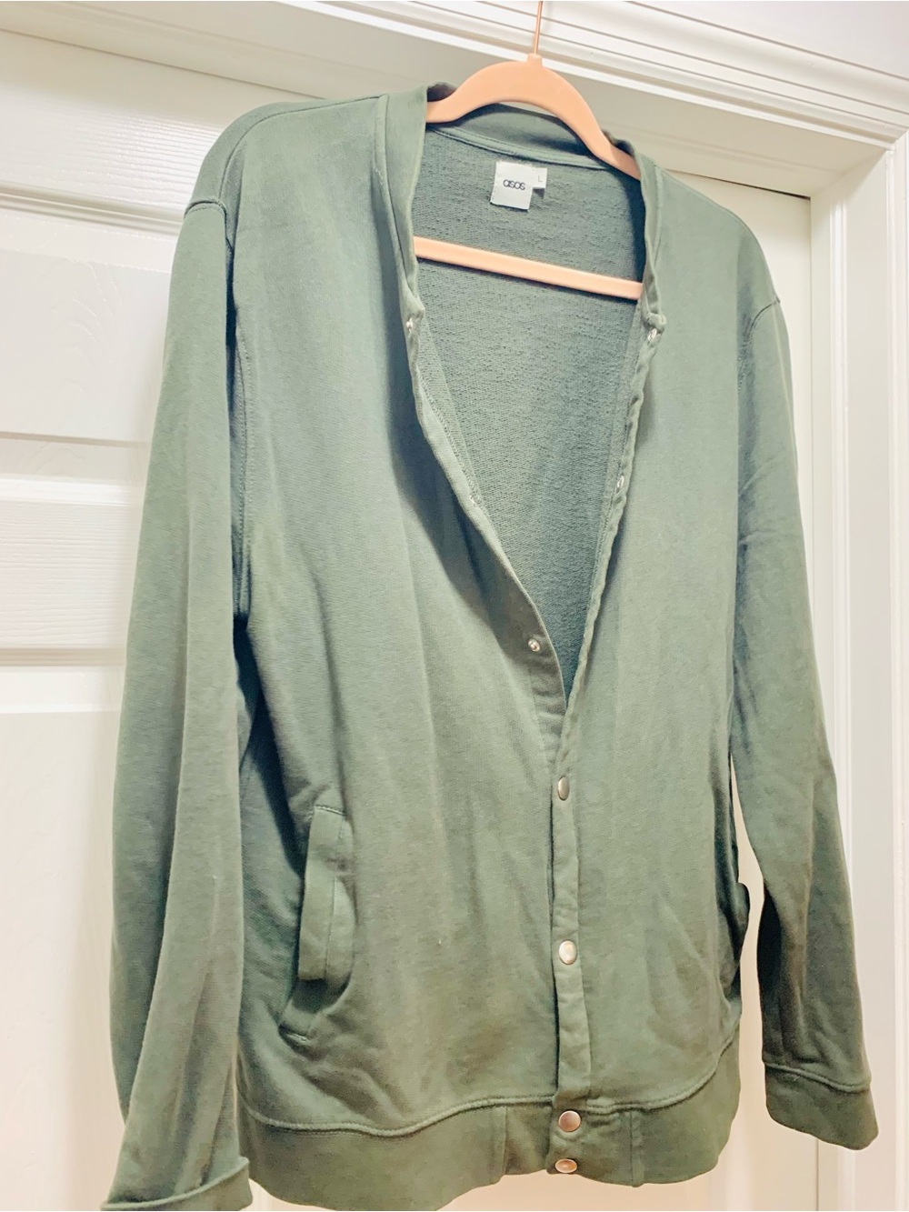 ASOS Olive Collarless Bomber